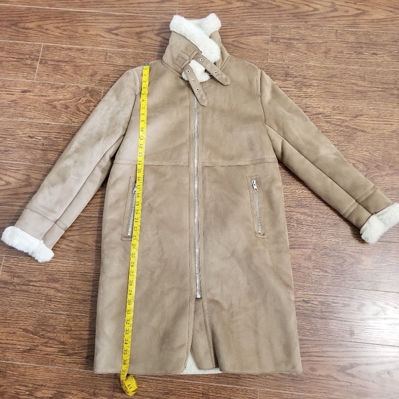 NWOT Zara Faux Suede Biker Jacket - Picture 11 of 16